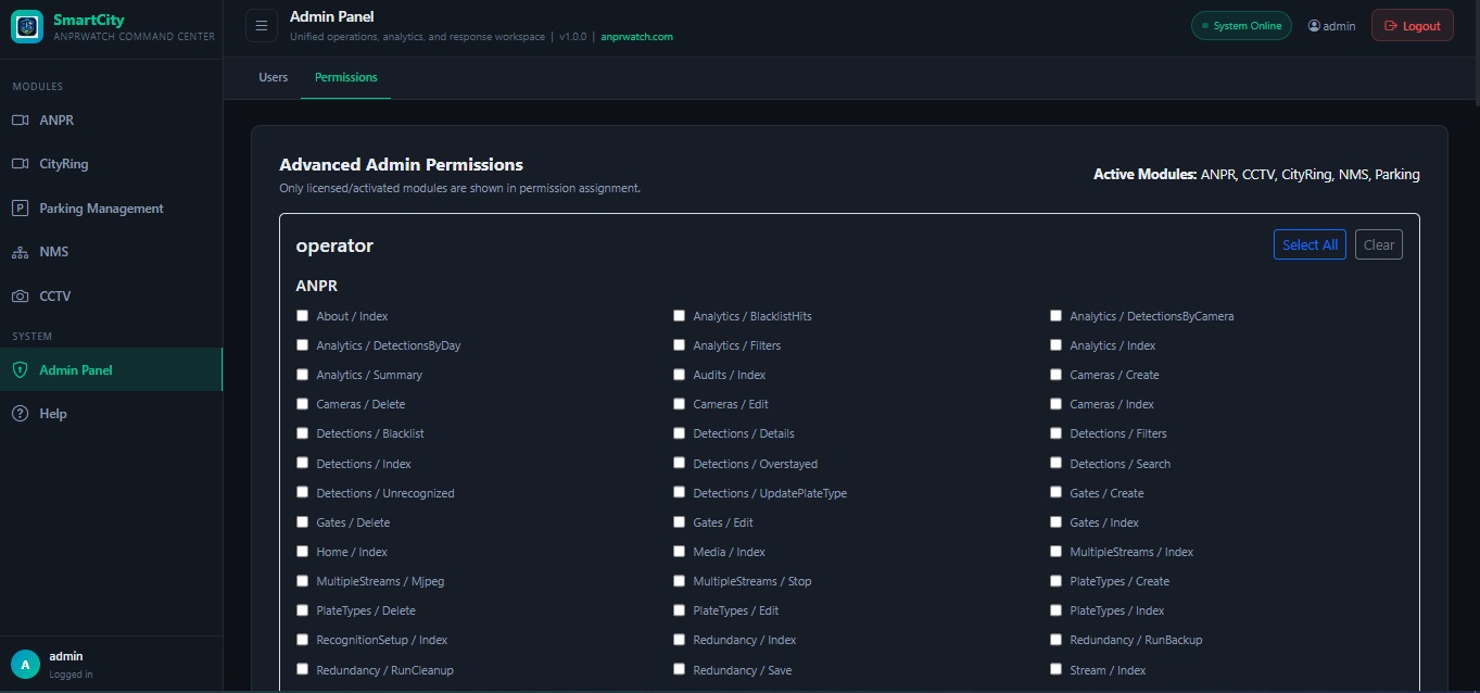 AdvancedAdminPermissions screenshot