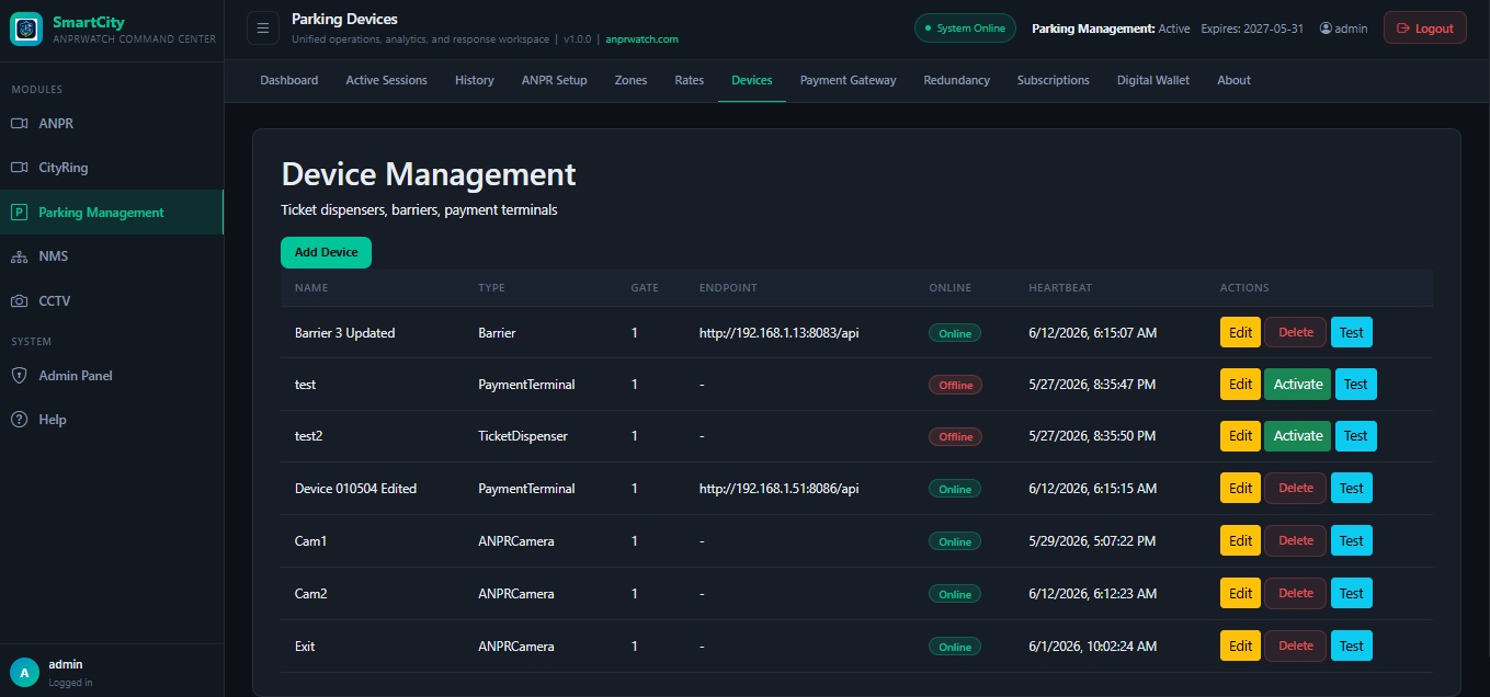ParkingDeviceManagement screenshot